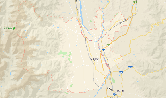 長野県安曇野市の地図