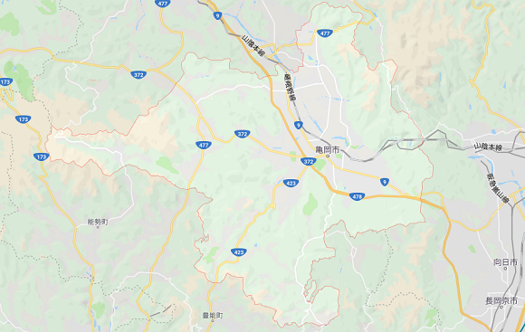 京都府亀岡市の地図