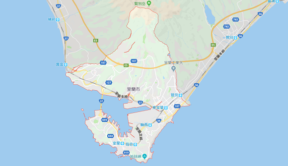 北海道室蘭市の地図