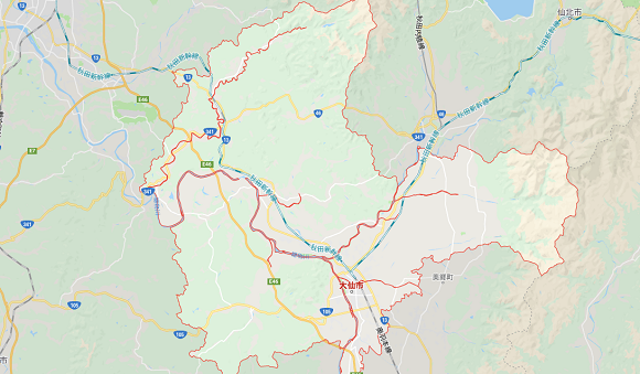 秋田県大仙市の地図