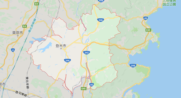 宮城県登米市の地図