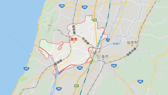 新潟県燕市の地図