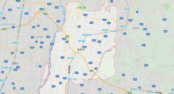 栃木県真岡市の地図