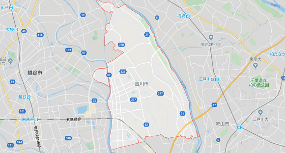 埼玉県吉川市の地図