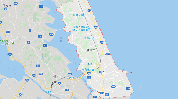 茨城県鹿嶋市の地図