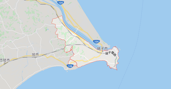 千葉県銚子市の地図