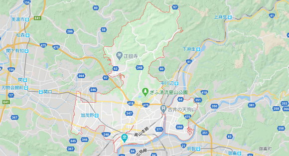 岐阜県美濃加茂市の地図