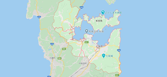 石川県七尾市の地図