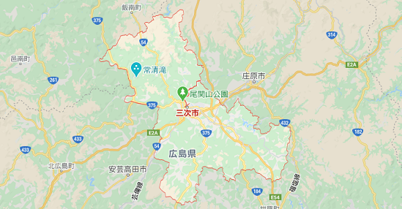 広島県三次市の地図