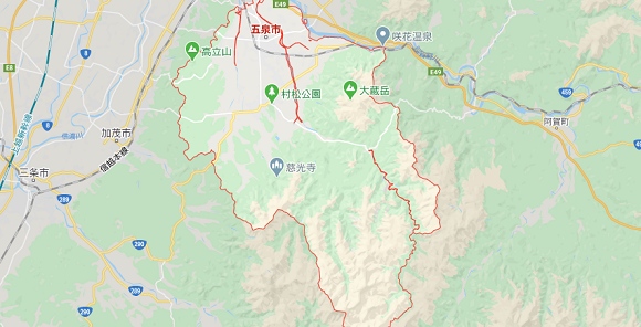 新潟県五泉市の地図