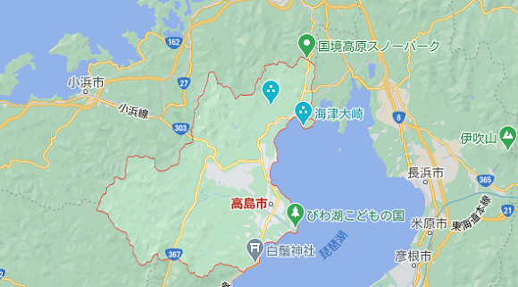 滋賀県高島市の地図