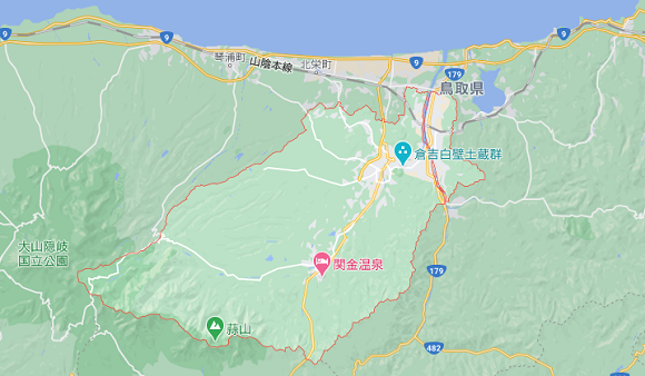 鳥取県倉吉市の地図