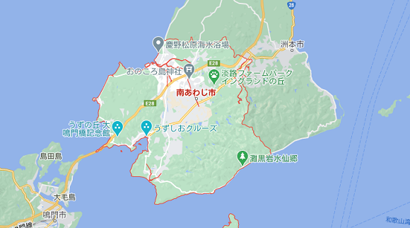 兵庫県南あわじ市の地図