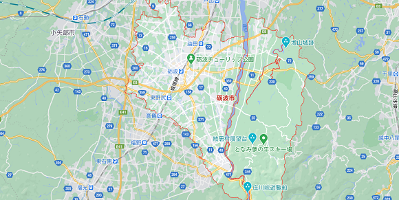 富山県砺波市の地図