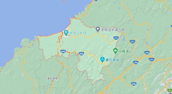 島根県益田市の地図