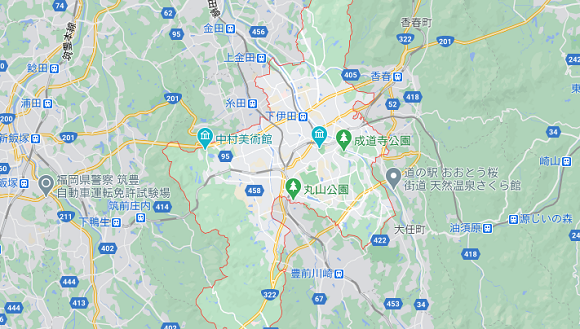 福岡県田川市の地図