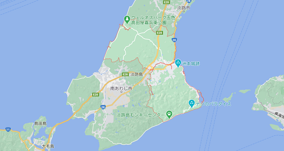 兵庫県洲本市の地図