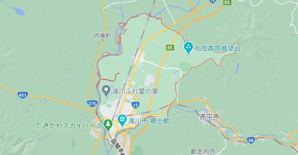 北海道滝川市の地図