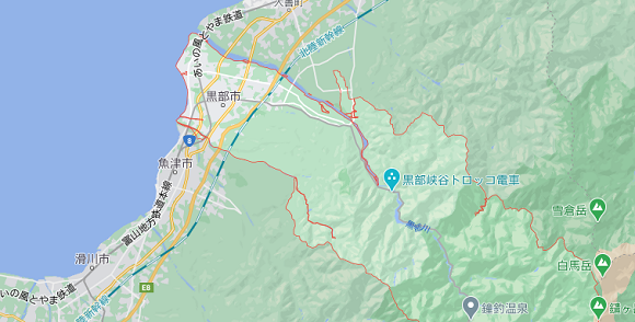 富山県黒部市の地図