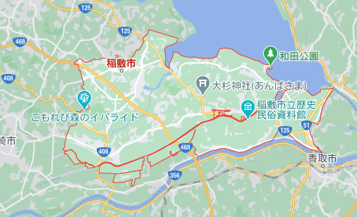 茨城県稲敷市の地図