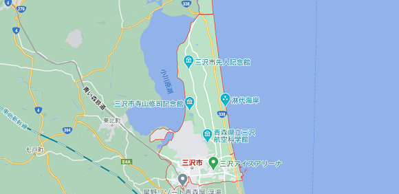 青森県三沢市の地図