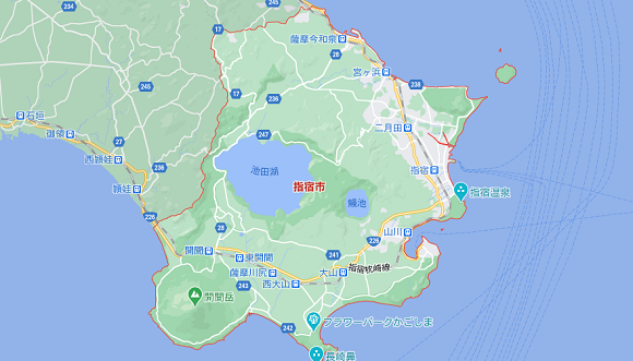 鹿児島県指宿市の地図