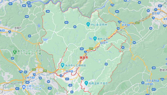 岐阜県瑞浪市の地図