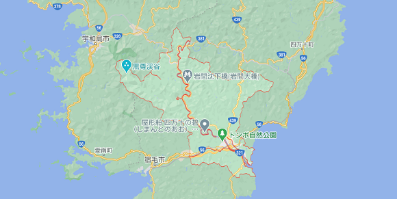 高知県四万十市の地図