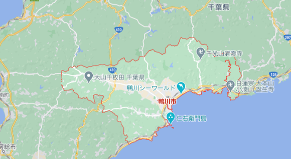 千葉県鴨川市の地図