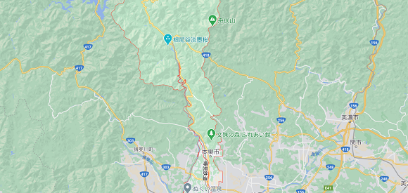 岐阜県本巣市の地図