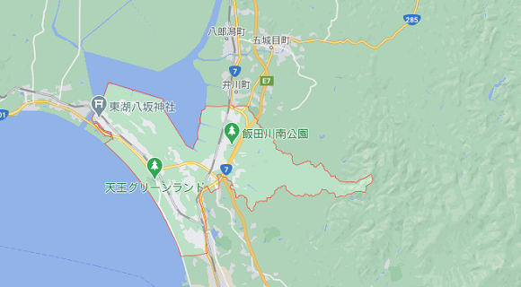 秋田県潟上市の地図