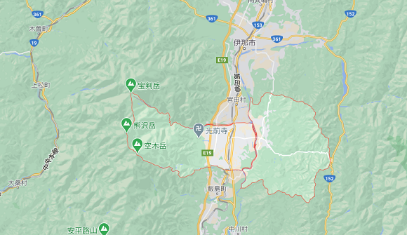 長野県駒ヶ根市の地図