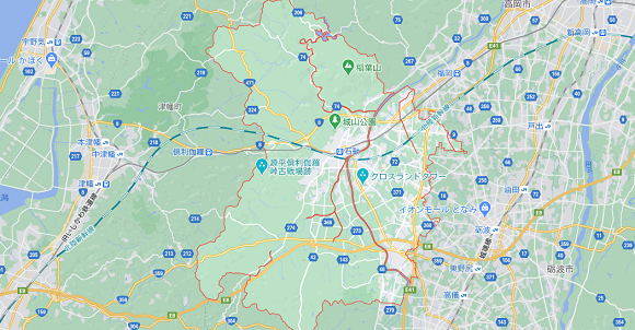 富山県小矢部市の地図