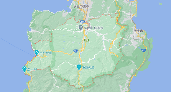 静岡県伊豆市の地図