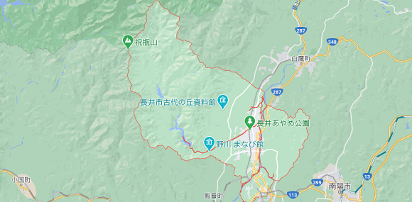 山形県長井市の地図