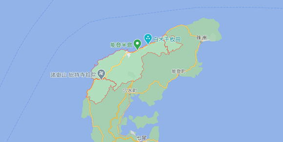 石川県輪島市の地図