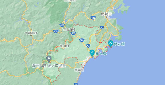 三重県熊野市の地図
