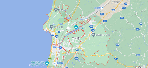 石川県羽咋市の地図