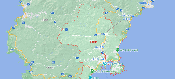 静岡県下田市の地図