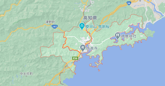 高知県須崎市の地図