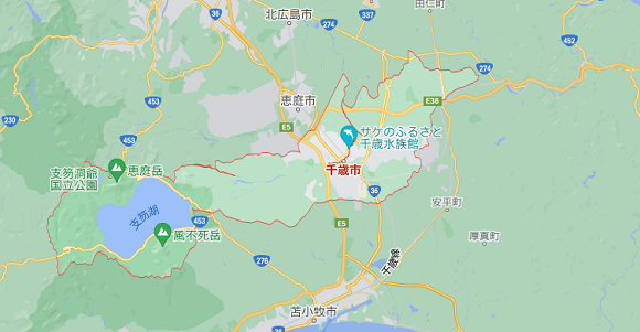 北海道千歳市の地図