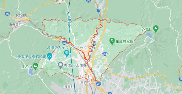 群馬県渋川市の地図