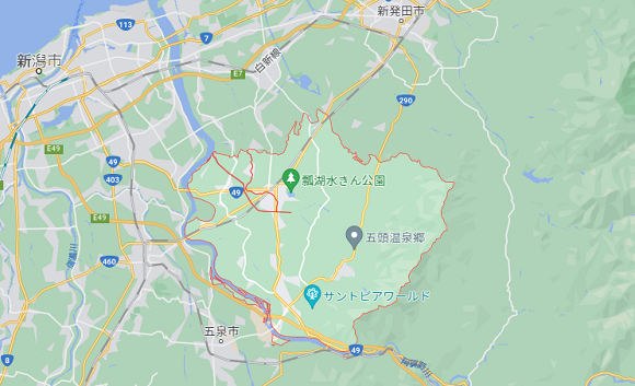 新潟県阿賀野市の地図