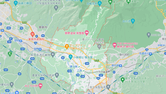 長野県小諸市の地図