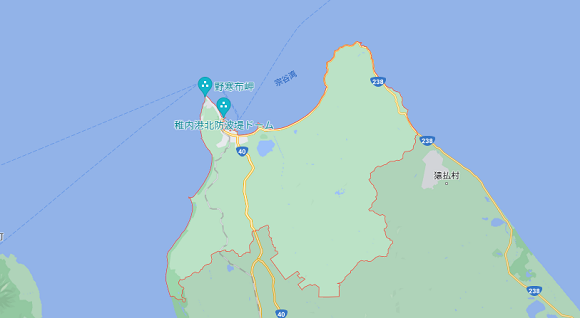北海道稚内市の地図 width=