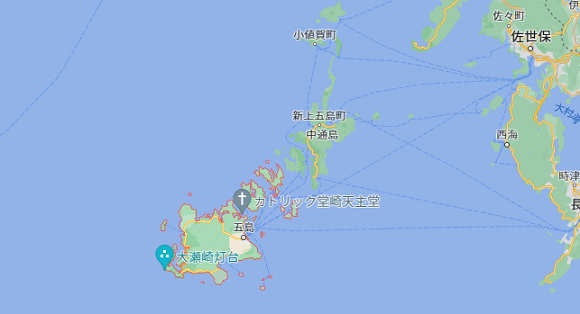 長崎県五島市の地図