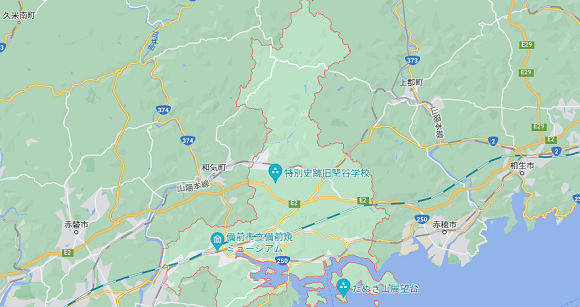 岡山県備前市の地図