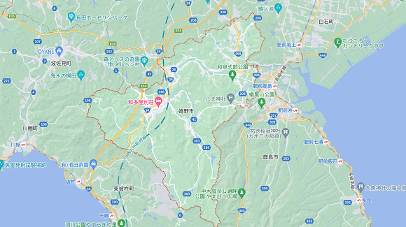 佐賀県嬉野市の地図