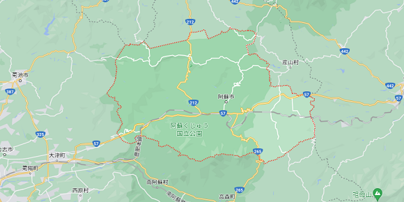 熊本県阿蘇市の地図