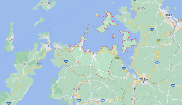 長崎県松浦市の地図